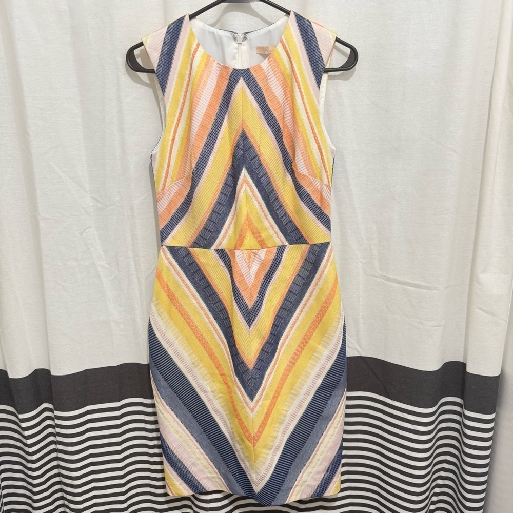 Hutch Anthropologie Striped Geometric Mini Dress Women’s size 6